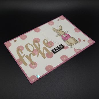 Limited Edition Karte zum Osterfest, Herzhase