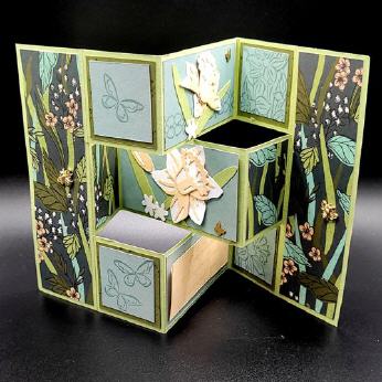 Karte sch&ouml;ne Fr&uuml;hlingszeit, Farngr&uuml;n