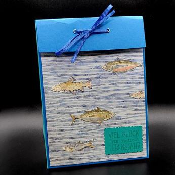 T&uuml;tenverpackung Fische, Bermudablau