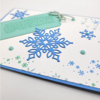 Weihnachtskarte, Azurblau No1