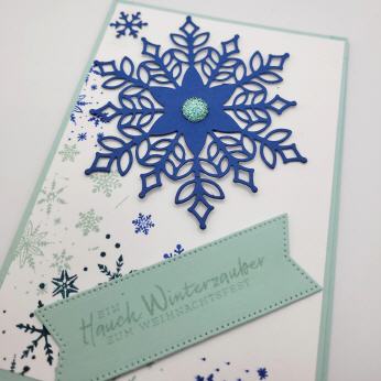 Weihnachtskarte, Aquamarin