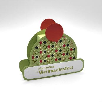 Box Weihnachtsmütze in Farngrün