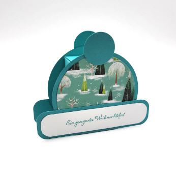 Box Weihnachtsmütze in Bermudablau