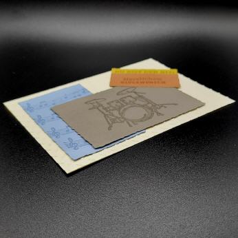 Geburtstagskarte, Schlagzeug, Vanille Pur