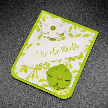 Lesezeichen Worte, Gr&uuml;ner Apfel