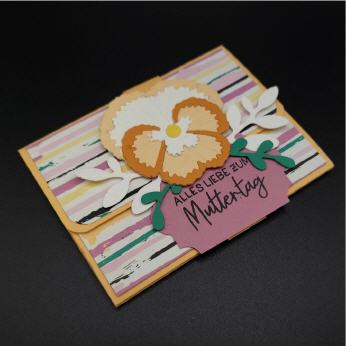 Gutscheinkarte "Muttertag", Pfirsich-Creme