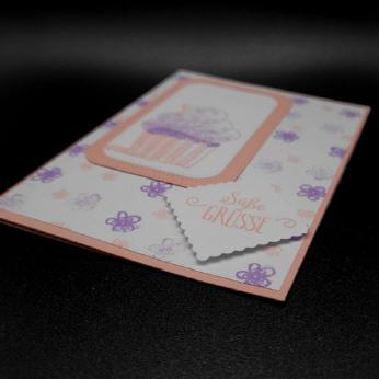 Gru&szlig;karte Eis, Puderrosa